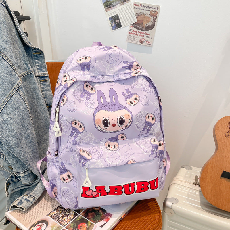 Lightweight large capacity children's labubu school backpack