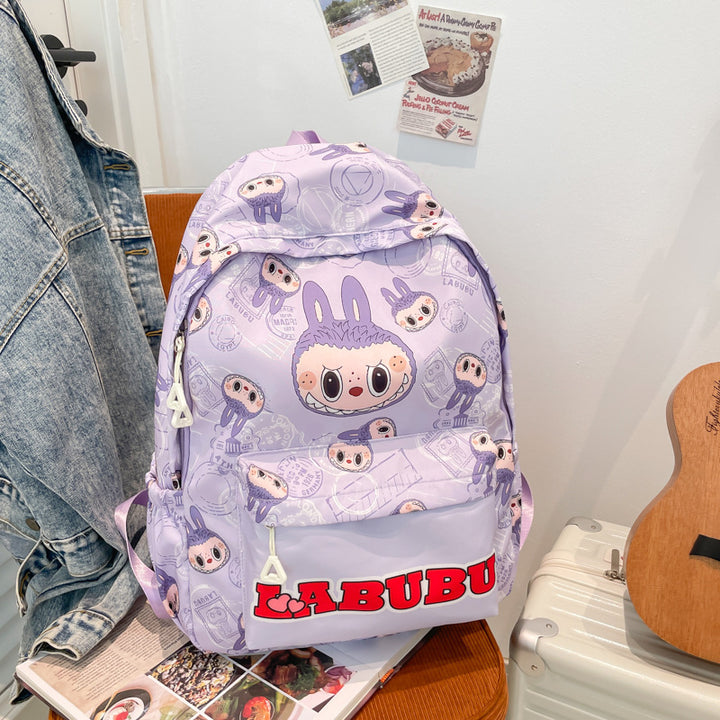 Lightweight large capacity children's labubu school backpack