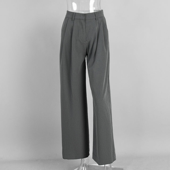 Drape wide-leg trousers versatile loose straight trousers