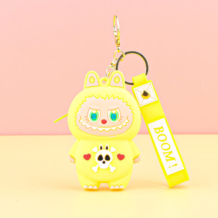 Children's silicone labubu coin purse key chain pendant gift
