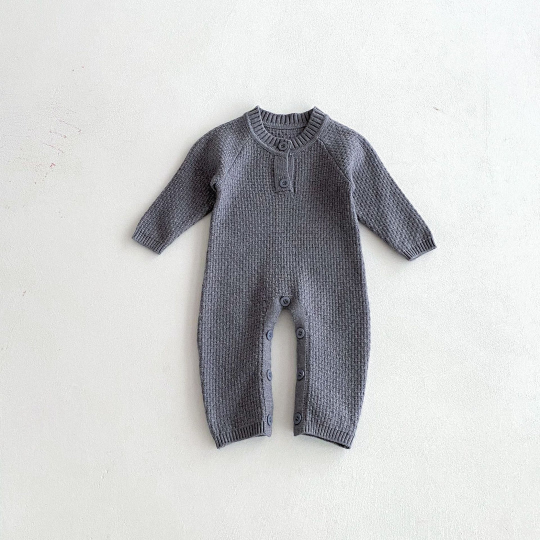 Baby raglan knitted warm romper jumpsuit