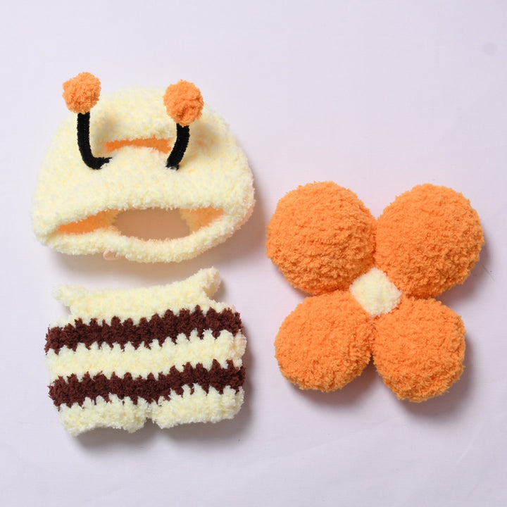 Hand-crocheted plush Bee cute clothes for labubu