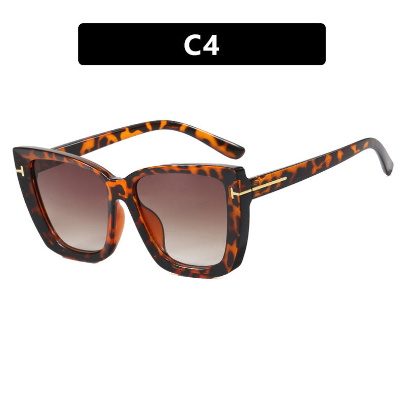 Square large frame sunglasses for women men