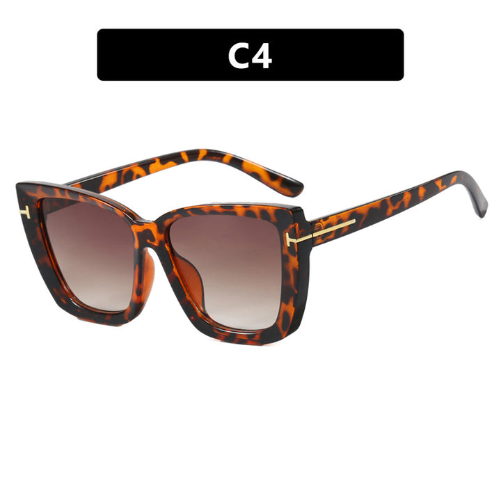 Square large frame sunglasses for women men