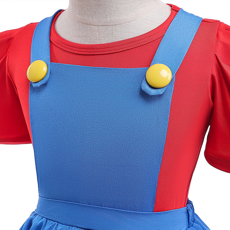 Girls' Super Mario inspired dress birthday dress