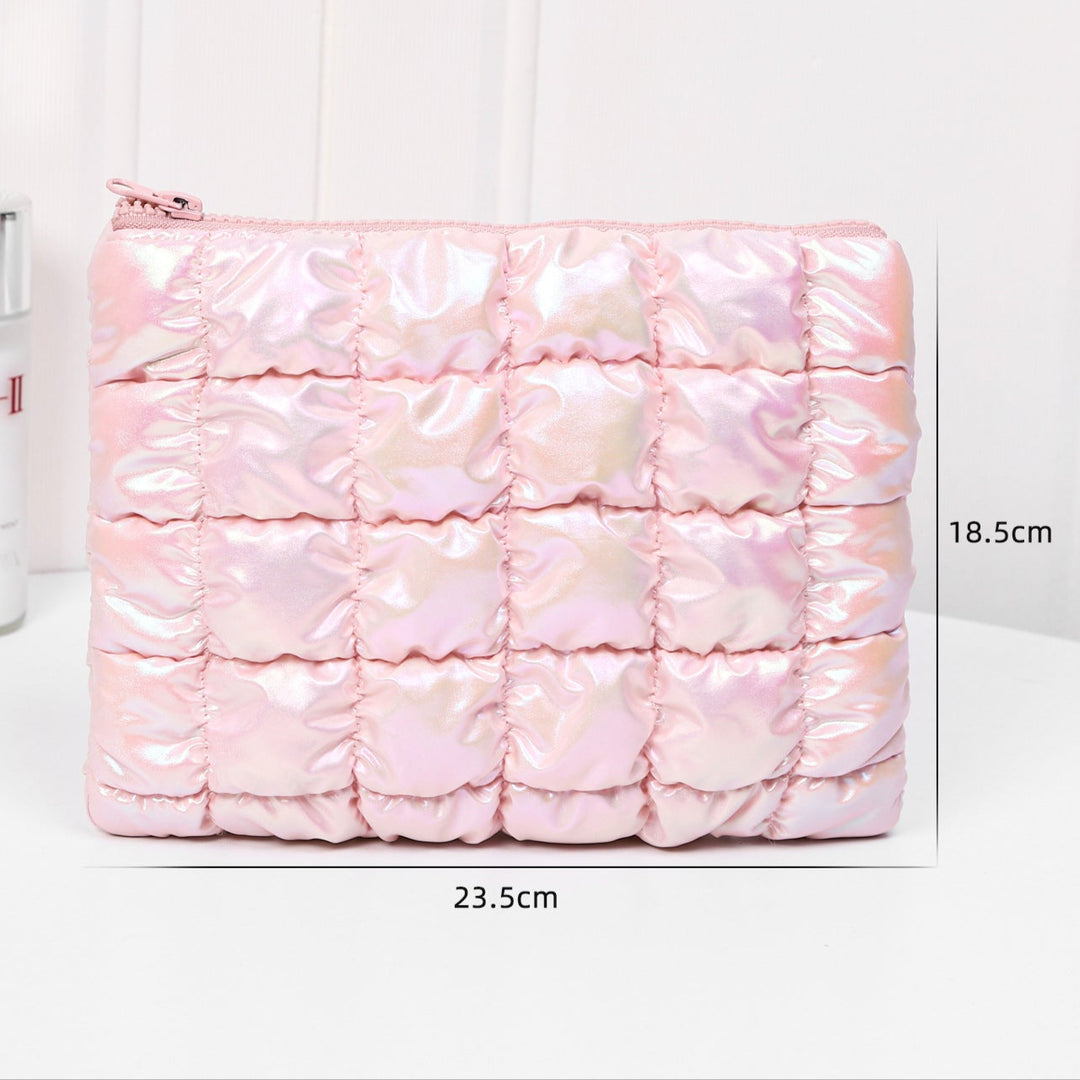 Puffer cosmetic bag portable toiletry storage bag