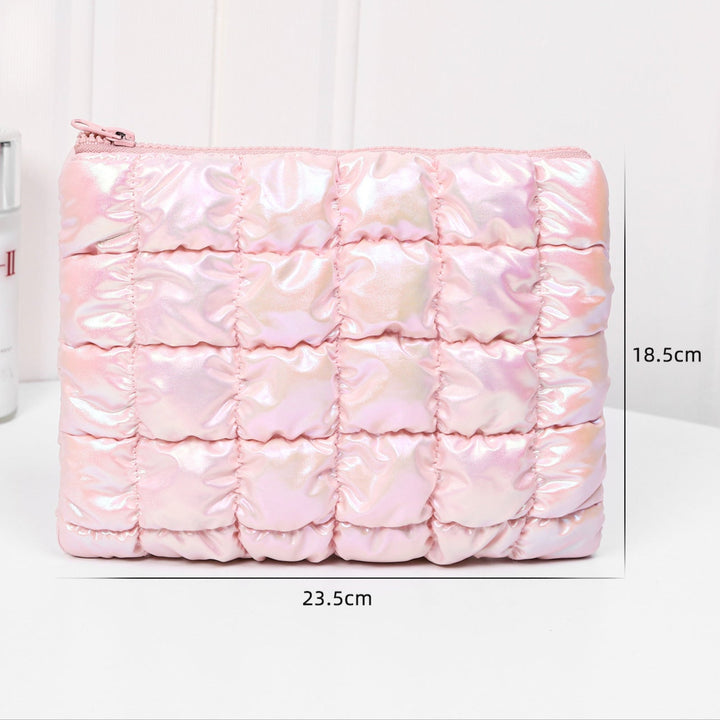 Puffer cosmetic bag portable toiletry storage bag