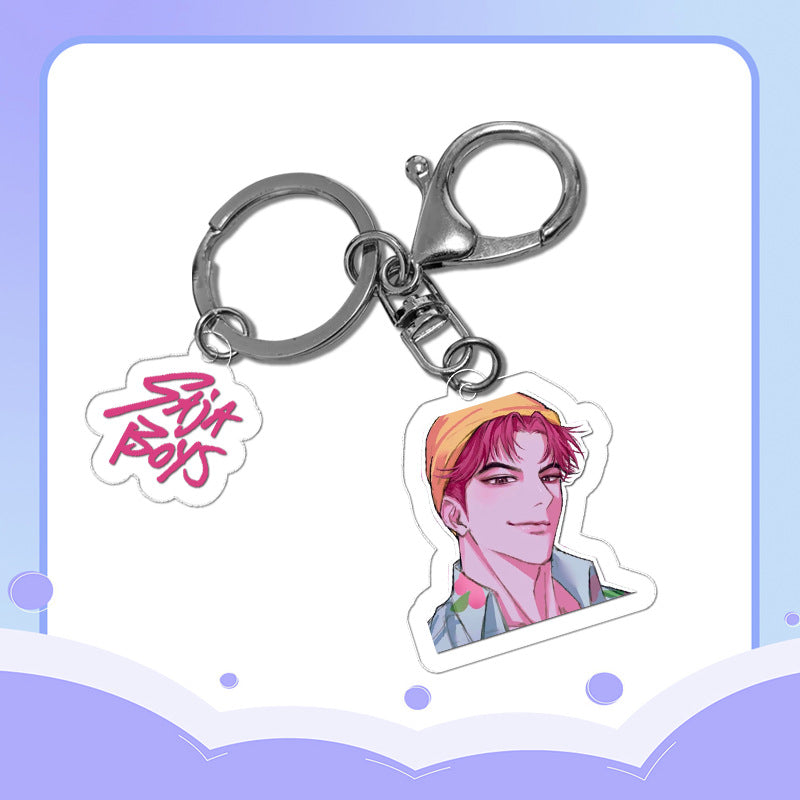 Kpop Demon Hunters Saja boys acrylic mini keychain