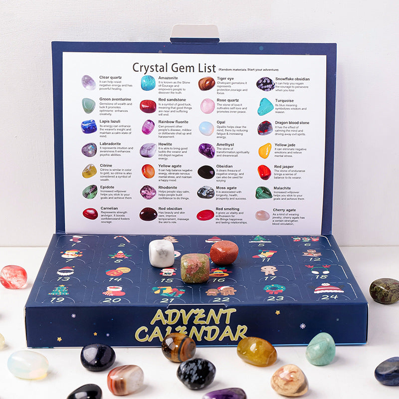 Crystal Christmas blind box-24 Grid Natural Stone