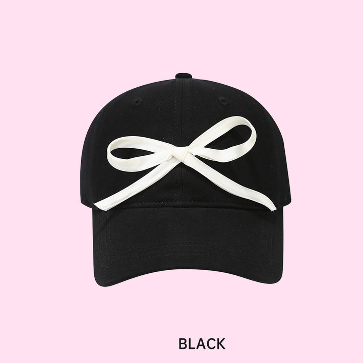 Bow baseball cap sweet ribbon deco baseball cap