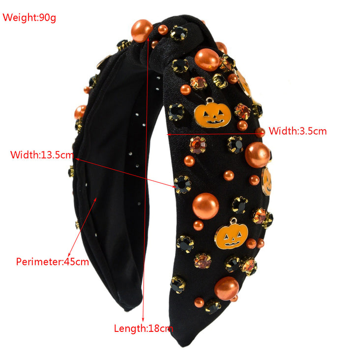 Halloween diamond pearl headband ghost pumpkin holiday hair accessories