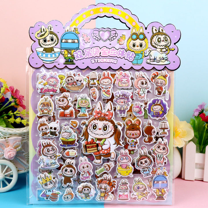 3D LABUBU bubble stickers cute labubu stickers