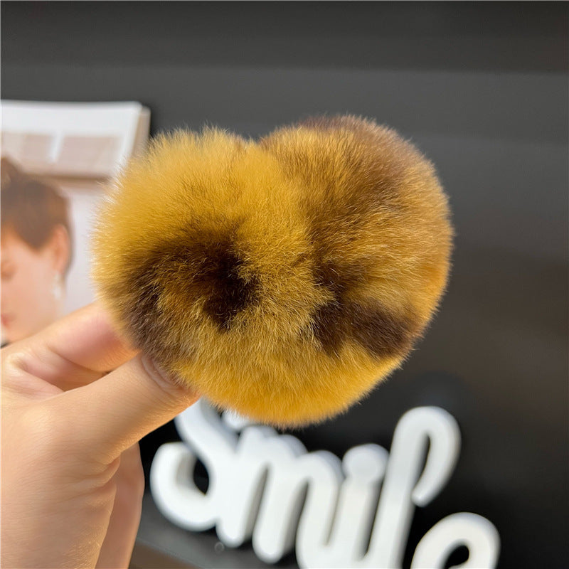 Sweet heart Furry hair clip for girls women