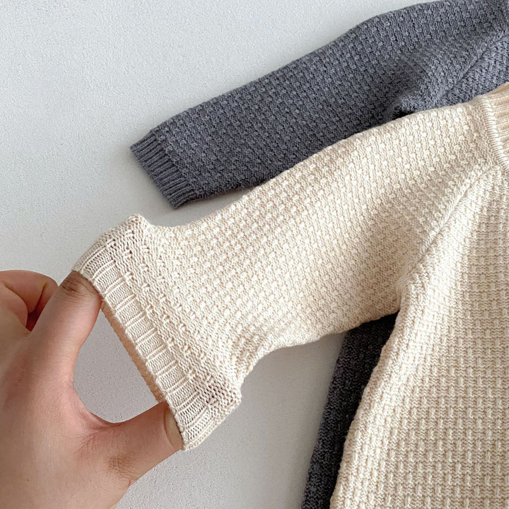 Baby raglan knitted warm romper jumpsuit