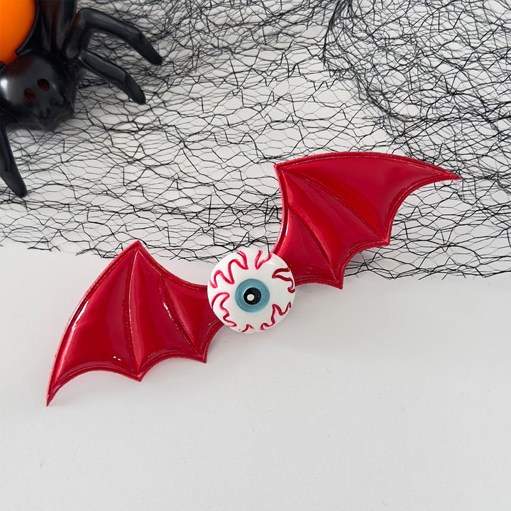 Halloween dark magic devil bat wings hair clip