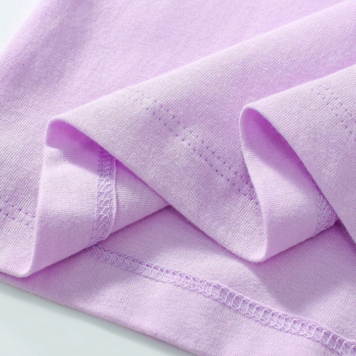 Girls purple cotton T-shirt with dessert print