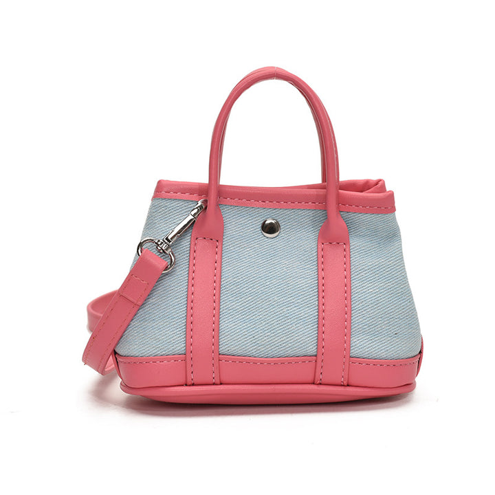 Fashion bucket bag contrast color mini crossbody bag