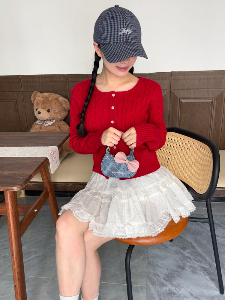 Girls mini leopard handbag crossbody bag with bow deco