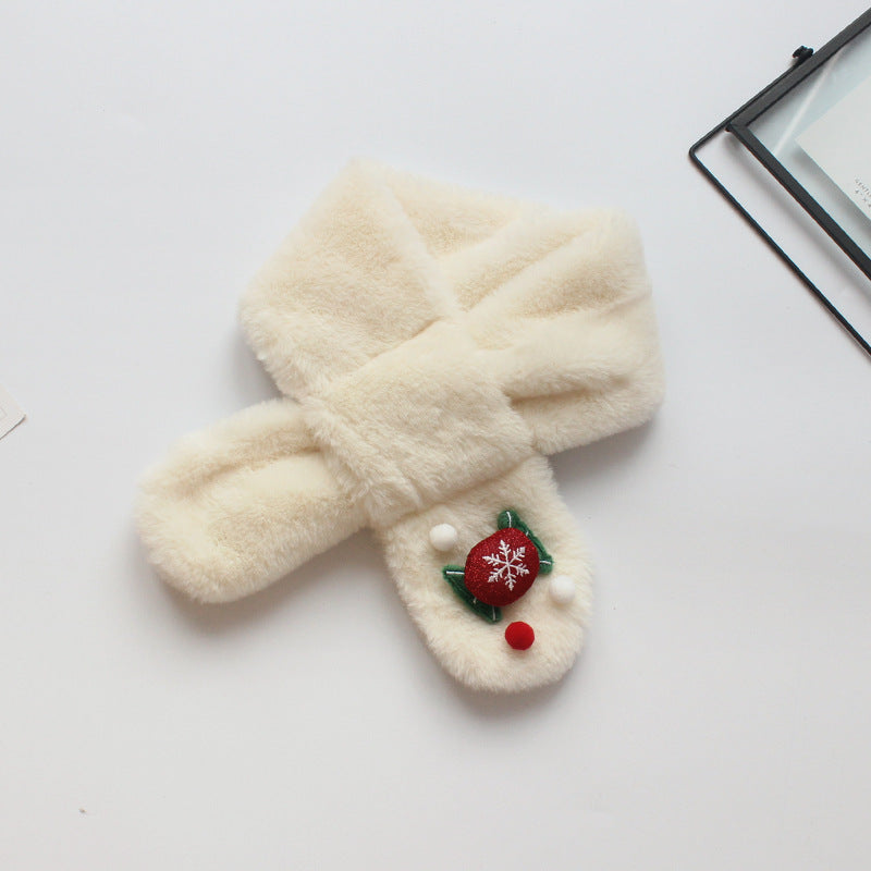 Children's Christmas plush warm scarf xmas gifts