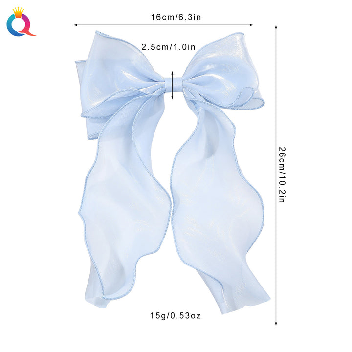 Pearlescent Mesh Hairbow Fairy Ribbon Bow Hair clip