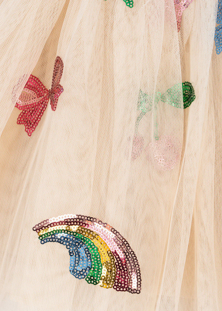 Rainbow sequin fairy tale dream tutu puff dress for girls-preorder