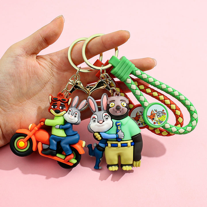 Zootopia character Silicone KeyChain Nick Judy pendant