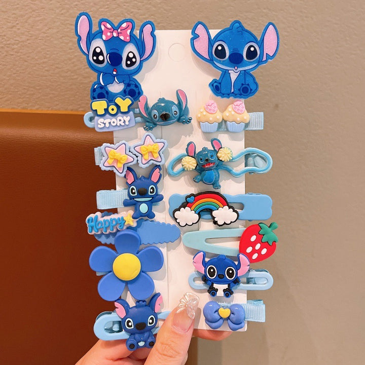 Stitch cartoon cute hairclip set for girls