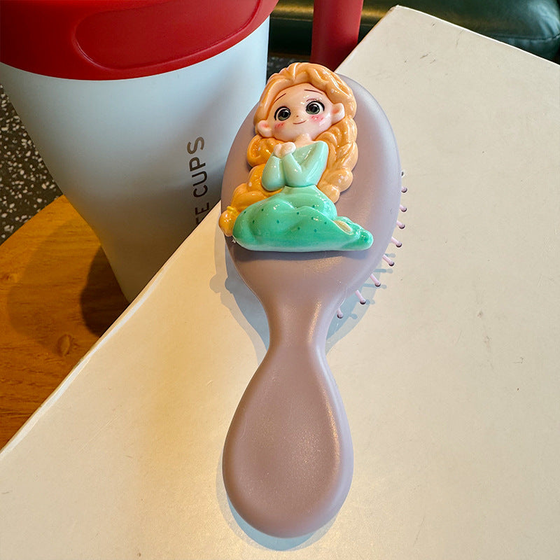 Cute cartoon princess air cushion comb for kids