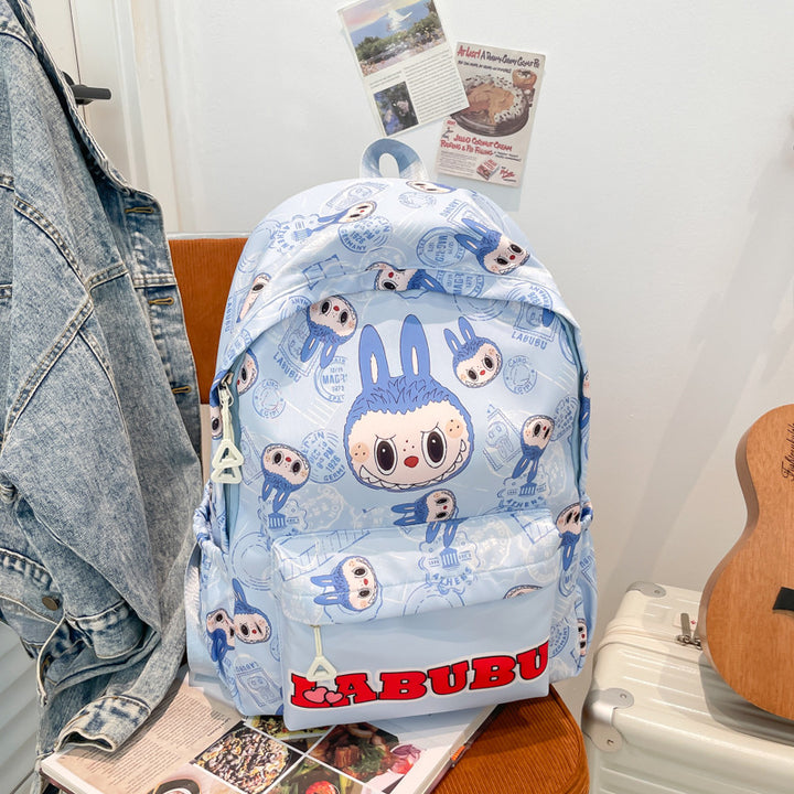 Lightweight large capacity children's labubu school backpack