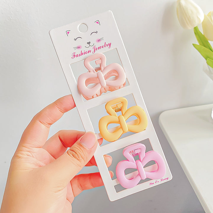 Candy color small clip girls hair clip set