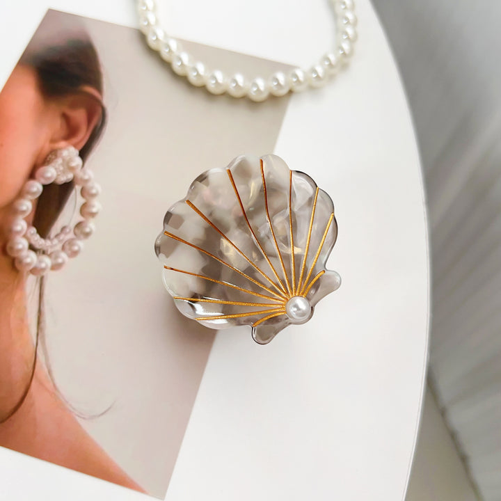 Summer Seaside Pearl Shell Acetate Hair claw clips