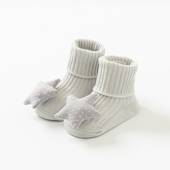 Newborn baby non-slip cotton cute mid-calf socks