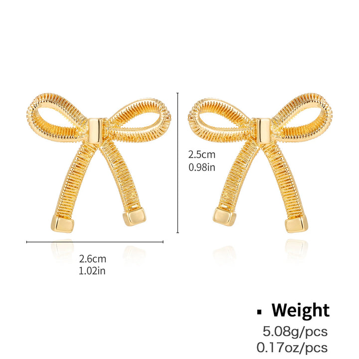 Snake chain bow earrings necklace golden bow simple fashion choker