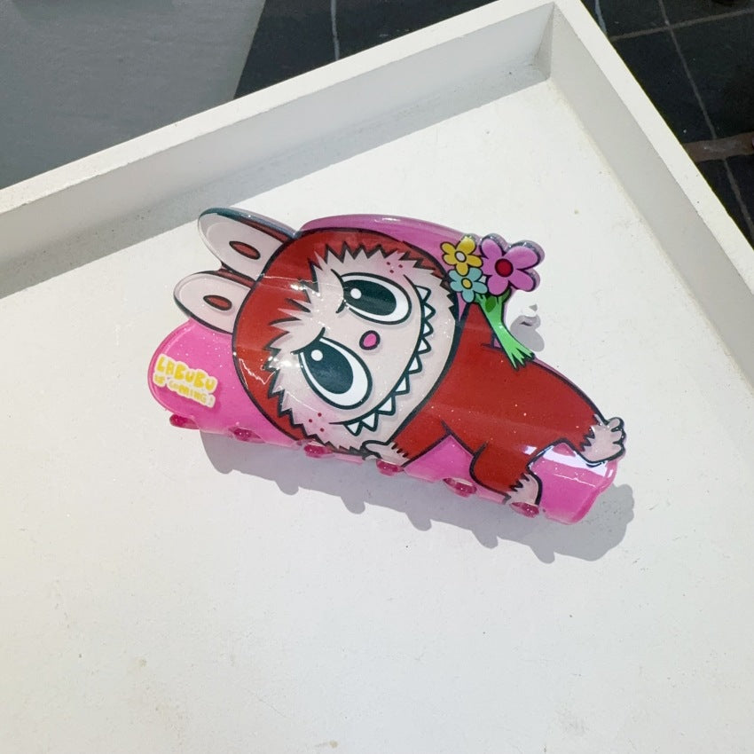 Labubu acrylic hair claw clips