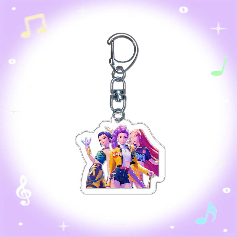 Kpop Demon Hunters acrylic mini keychain