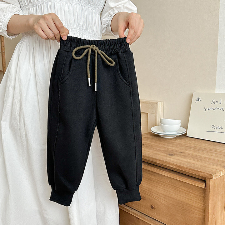 Kids loose sweatpants sports pants drawstring casual pants trousers