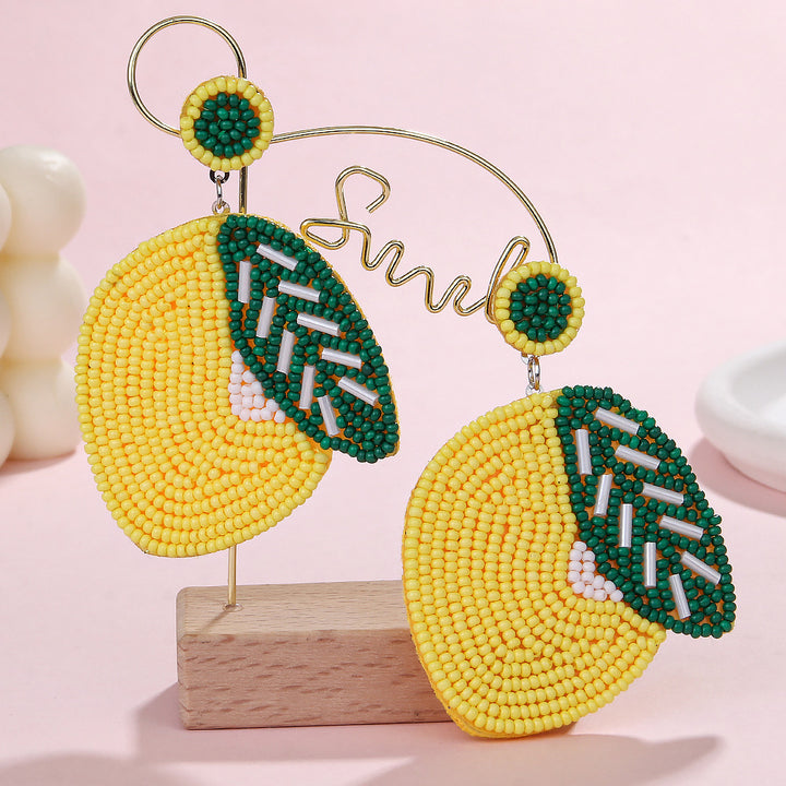 Summer fruit rice bead earrings vacation earrings