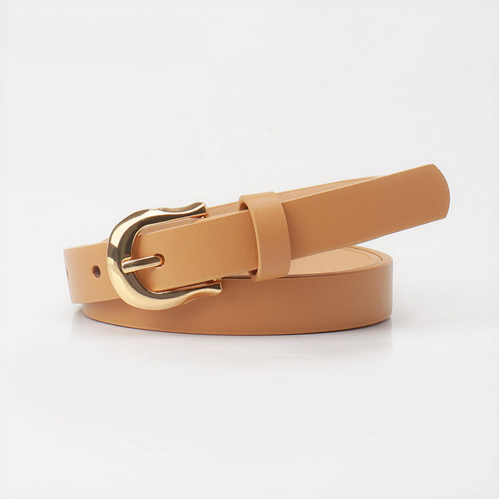 Women's candy color pin buckle belt