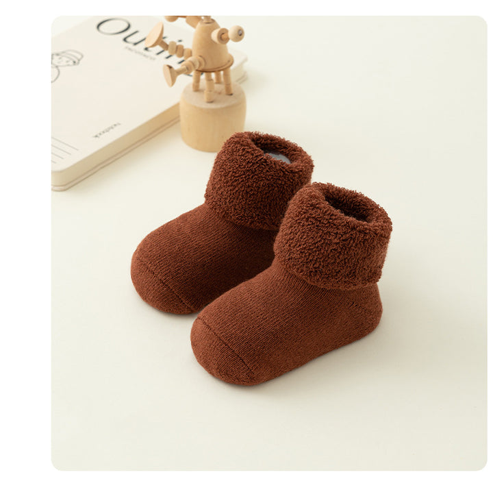 Newborn baby non-slip Terry plush socks