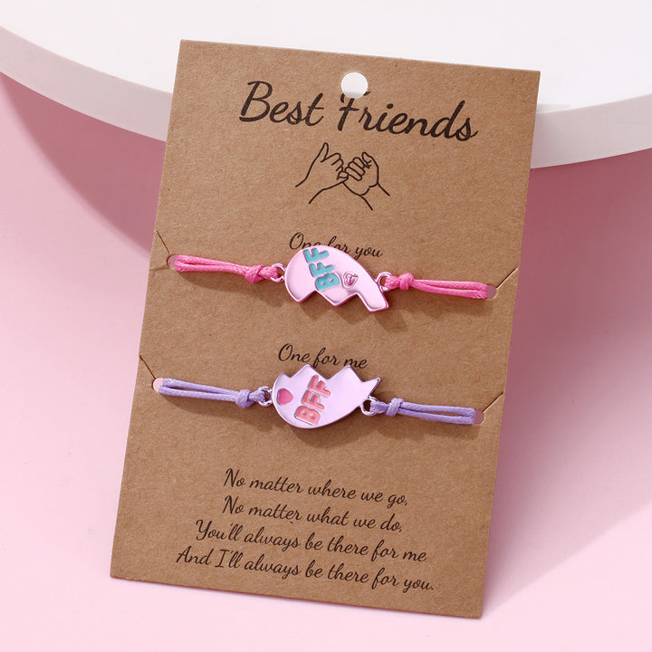 Valentine's best friends 2pcs bracelet students gift