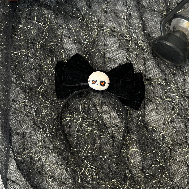 Handmade Velvet Bow Headband with tycoco head for labubu
