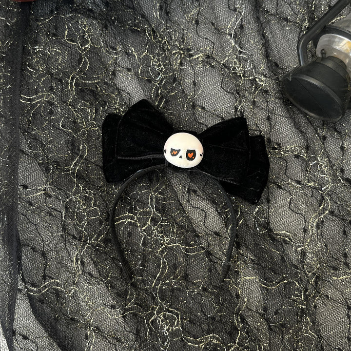 Handmade Velvet Bow Headband with tycoco head for labubu