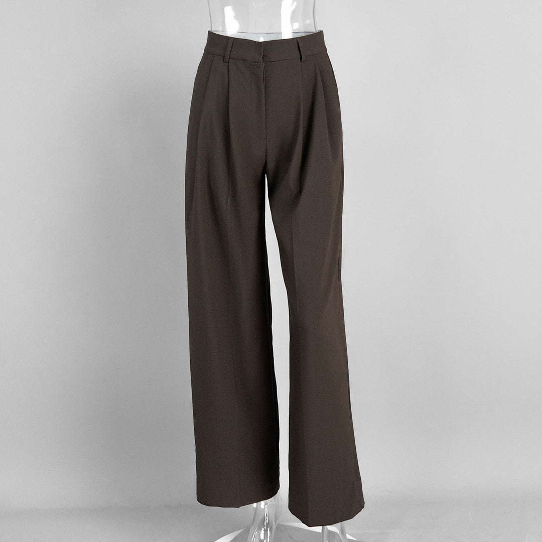 Drape wide-leg trousers versatile loose straight trousers
