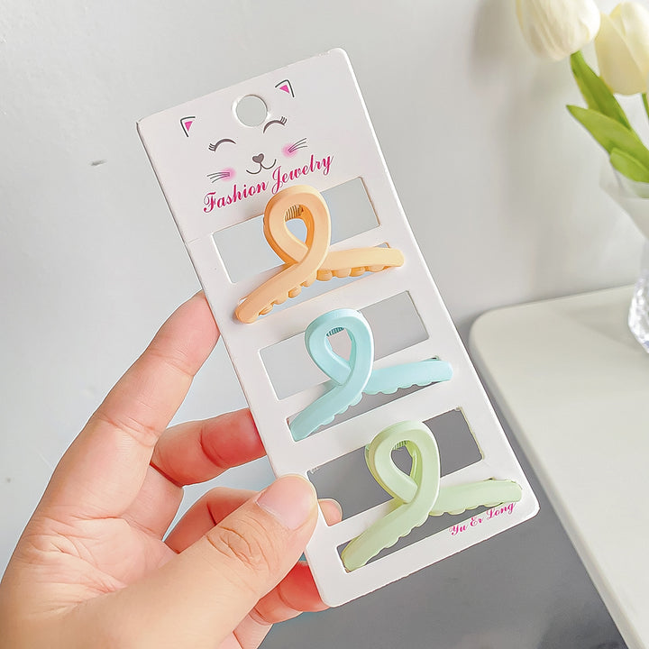 Candy color small clip girls hair clip set