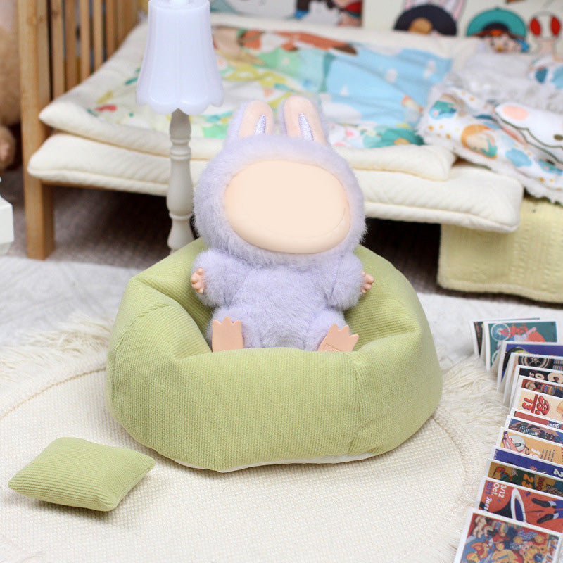 Mini lazy sofa for sitting labubu
