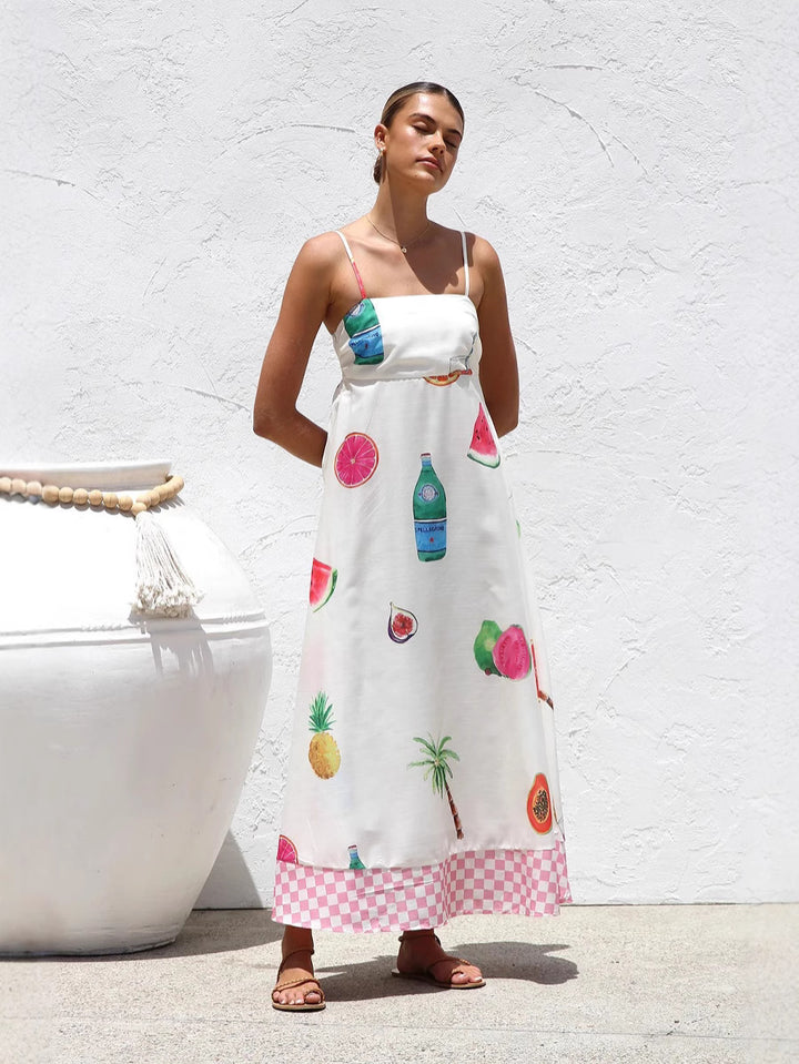 Seaside beach Sling Swing Dress for holiday