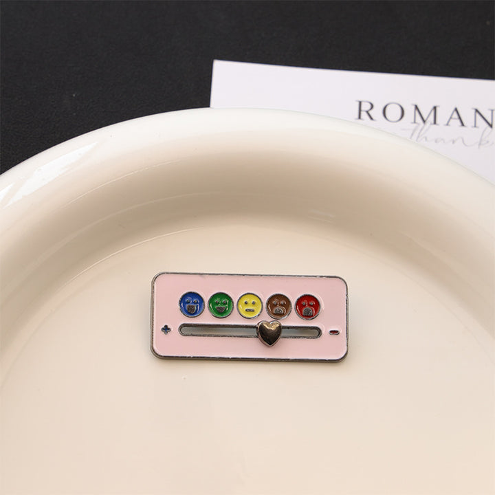 Mood Conversion Energy Brooch Sliding Social Power Metal Badge