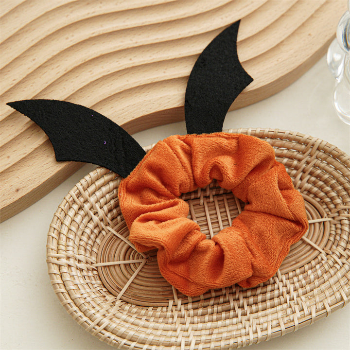Halloween Hair Accessories Party Bat Bow Intestine Hair Ring
