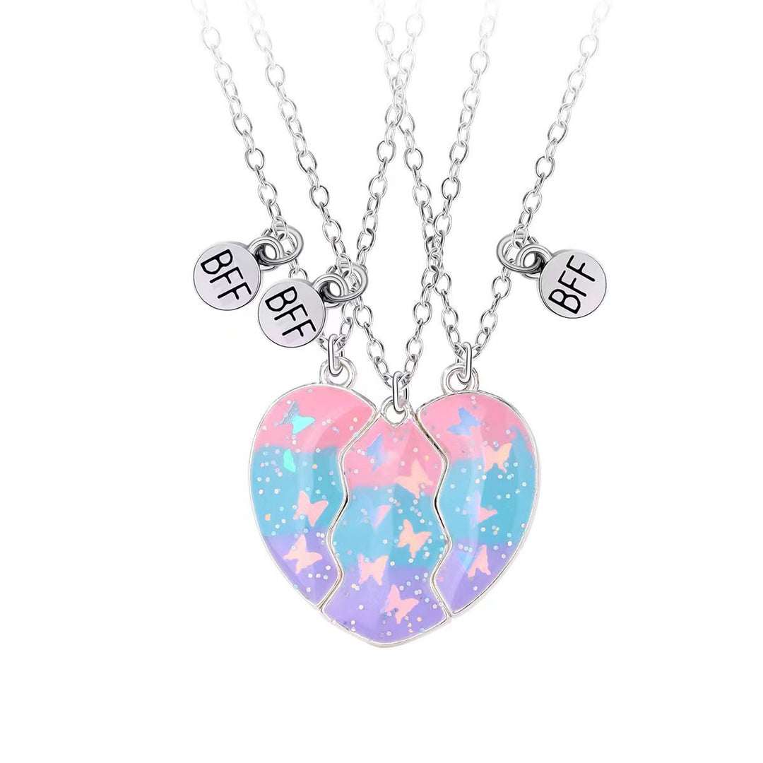 Valentine's Heart-shaped magnetic necklace for best friends students gift