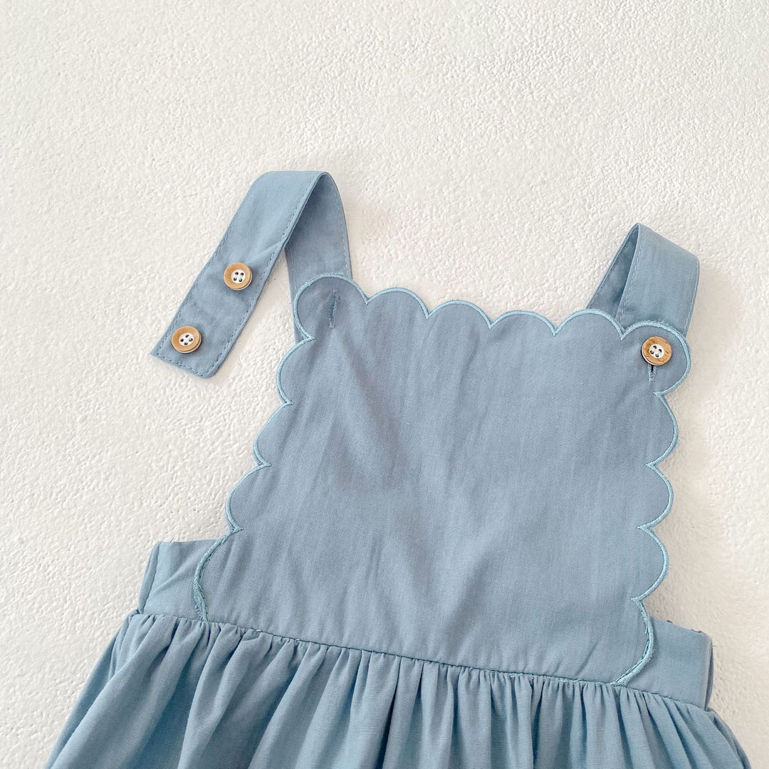 Baby denim Romper&Short-sleeved T-shirt 2pcs set